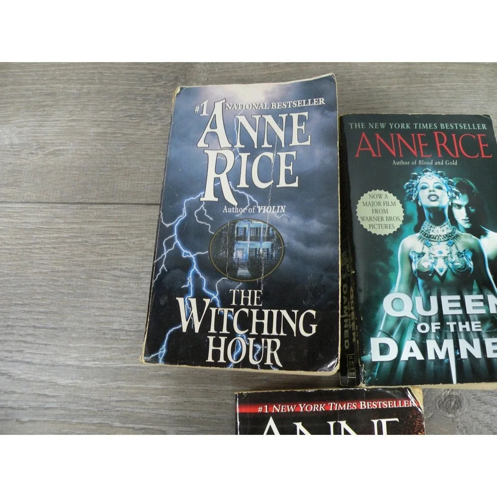 Anne Rice Paperback Lot: The Witching Hour, Queen of the Damned, Memnoch The